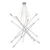 Silver Multi Light Metal Dimmable Chandelier