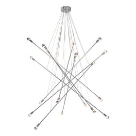 Silver Multi Light Metal Dimmable Chandelier