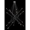 Silver Multi Light Metal Dimmable Chandelier