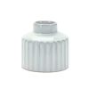 Ribbed Porcelain Vase with Washed Finish (Set of 2)
