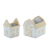 Porcelain House and Barn Planter (Set of 2)