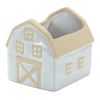 Porcelain House and Barn Planter (Set of 2)