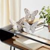 Stone Butterfly with White Washed Finish (Set of 3)