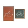 Gather and Thankful Sentiment Signs (Set of 2)