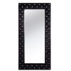Black Wood and Faux Crystal Mirror