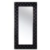 Black Wood and Faux Crystal Mirror