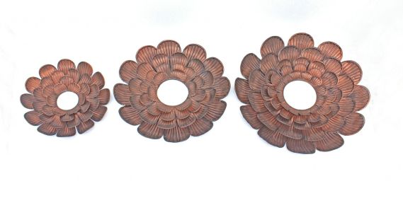 Copper Accent Mirror (Set of 3)