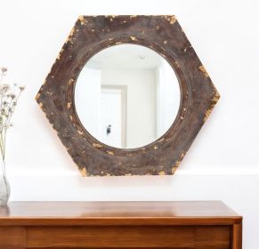 Bronze Hexagon Accent Mirror